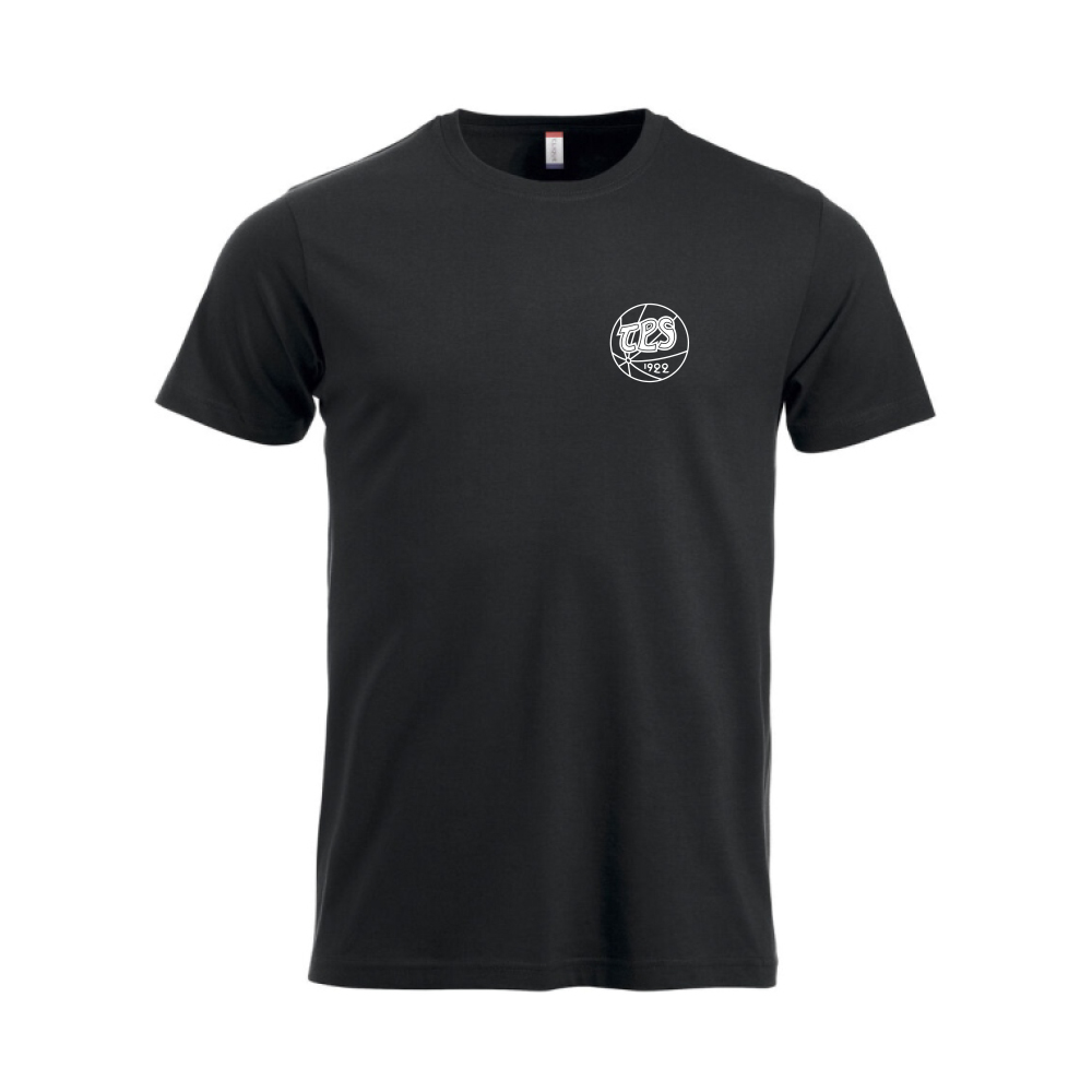 TPS musta t-paita rintalogolla